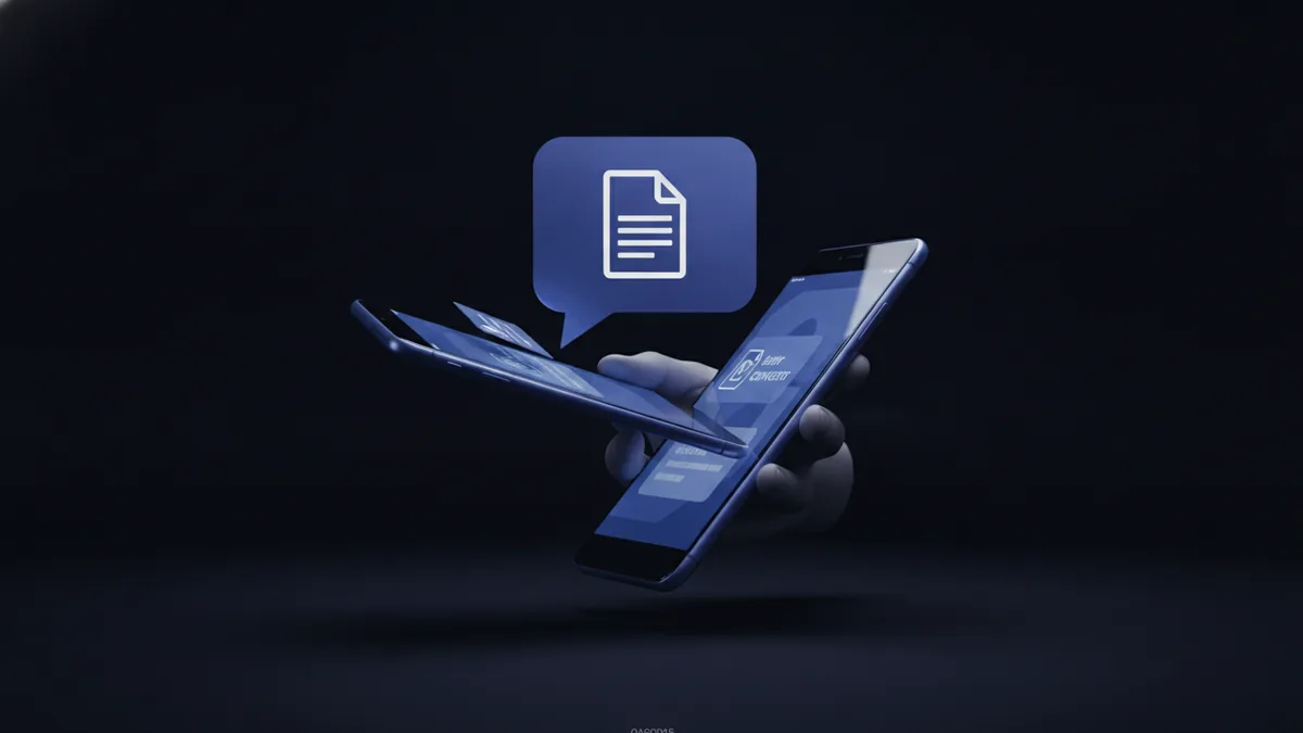 Send via messaging Messaging apps sharing a PDF between iPhone and Android