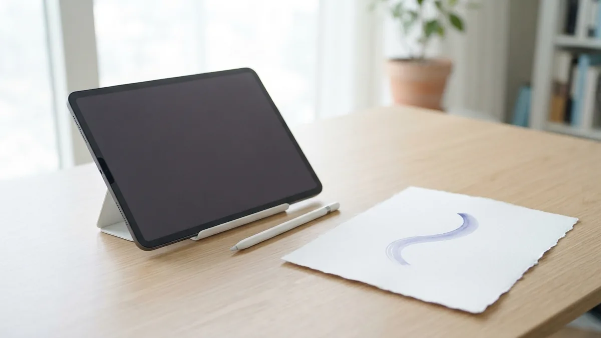 Draw a freehand circle Stylus and blank page set up for freehand PDF markup