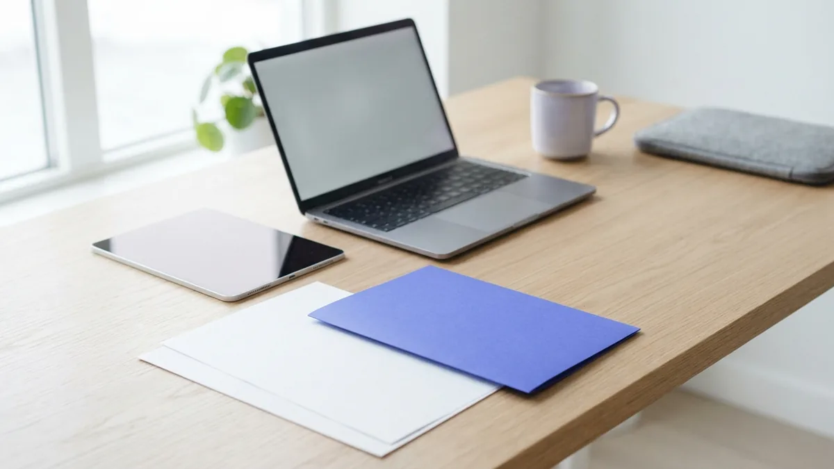 Three ways to handle file conversion Laptop, tablet, blank papers, and folder showing different file conversion methods