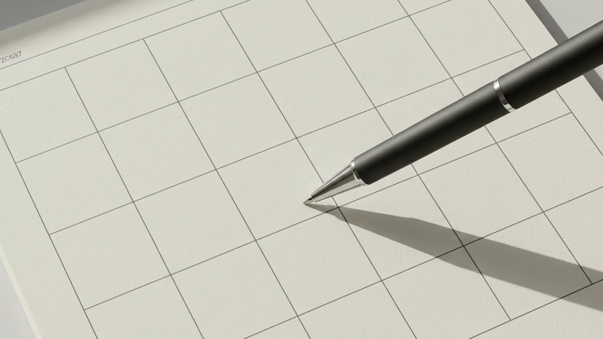 Create and customize your worksheet Planning a custom grid worksheet with a pen ready