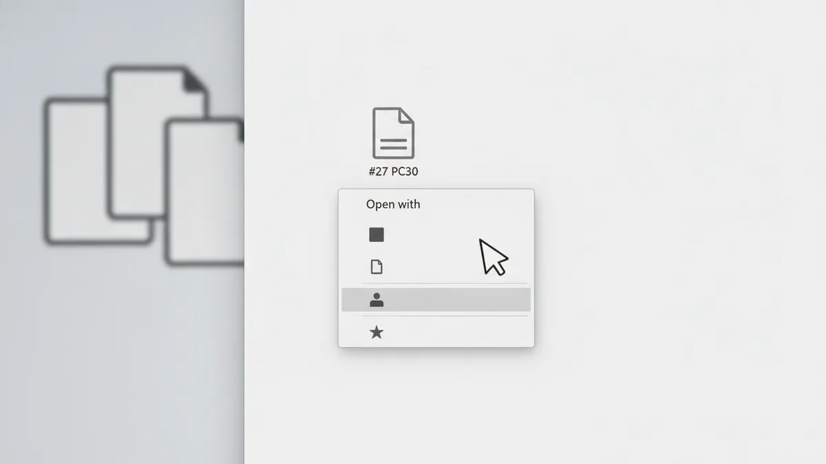 Choose the right PDF app Windows open with menu to select a PDF reader