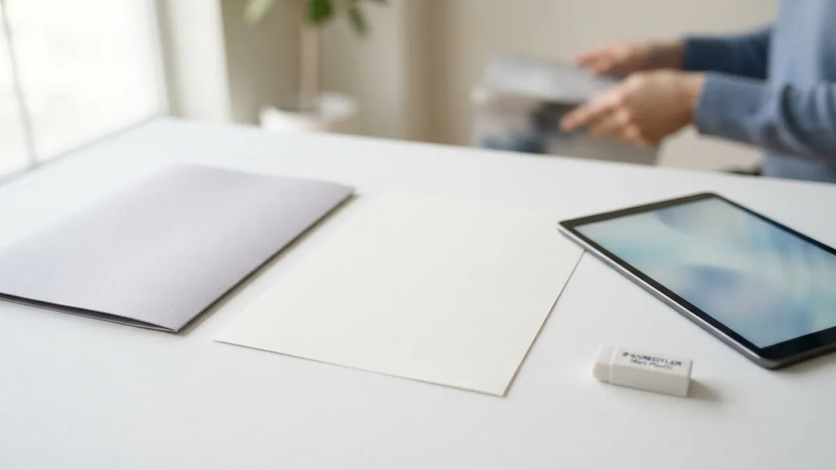 Blank document and tablet arranged for changing or clearing a PDF signature