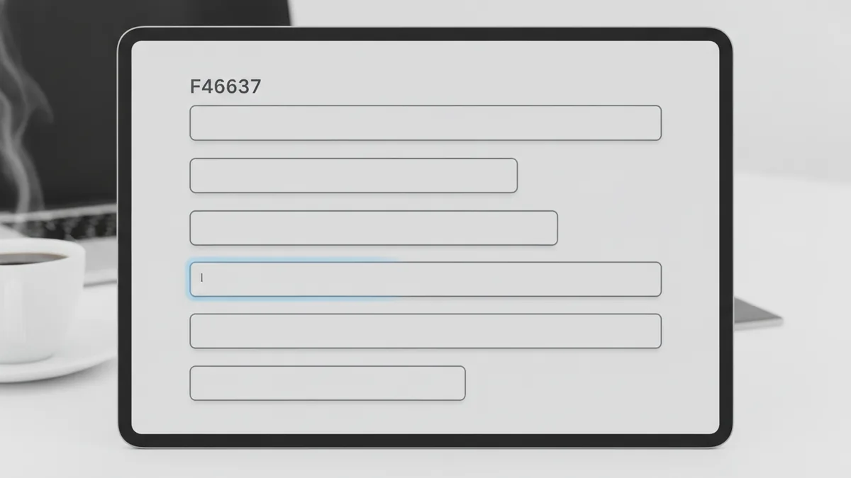 Fillable PDF form fields prepared for custom font input