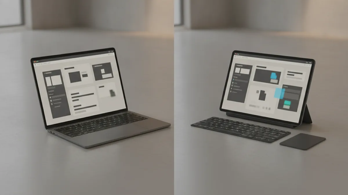Online vs desktop editors Devices side by side showing options for editing PDF text
