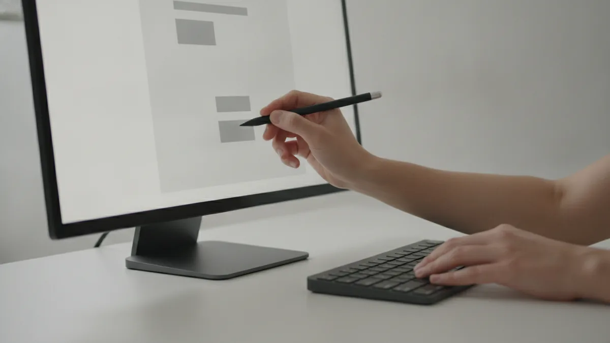 Stylus and keyboard used to precisely update text in a PDF