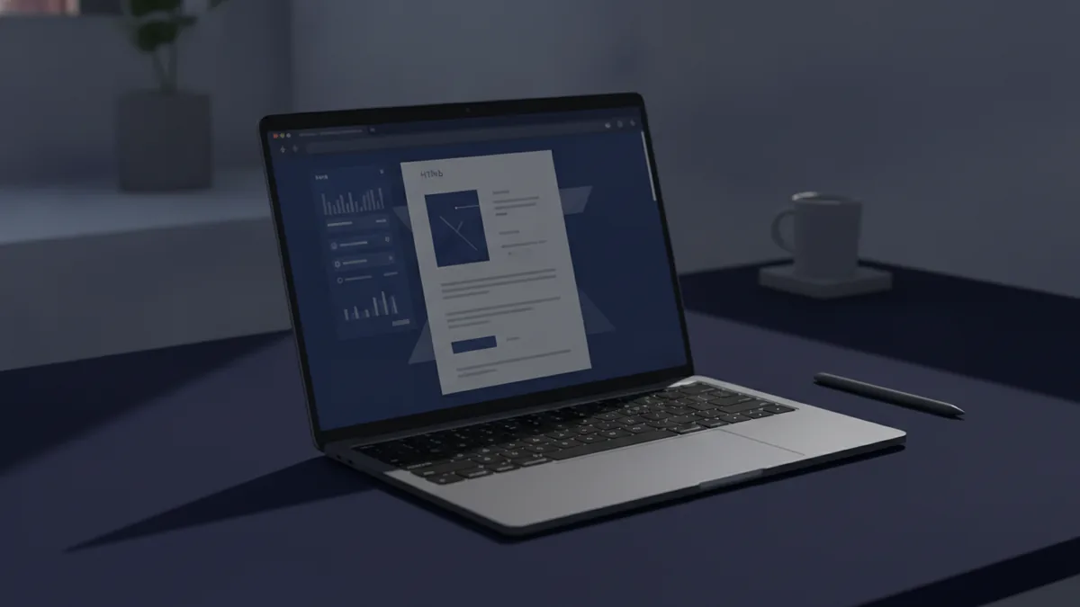 Browser print preview workflow for saving a notebook as PDF