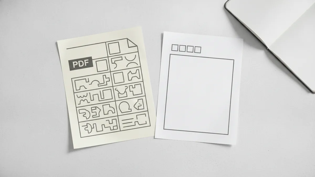 PDF vs DOCX Two document types side by side to show PDF vs Word differences