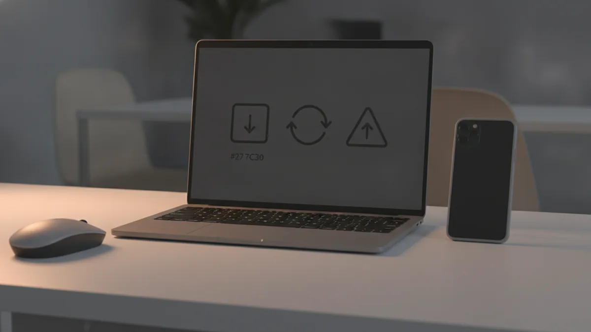 Choose the right conversion method Multiple conversion methods on a laptop in a workspace setting