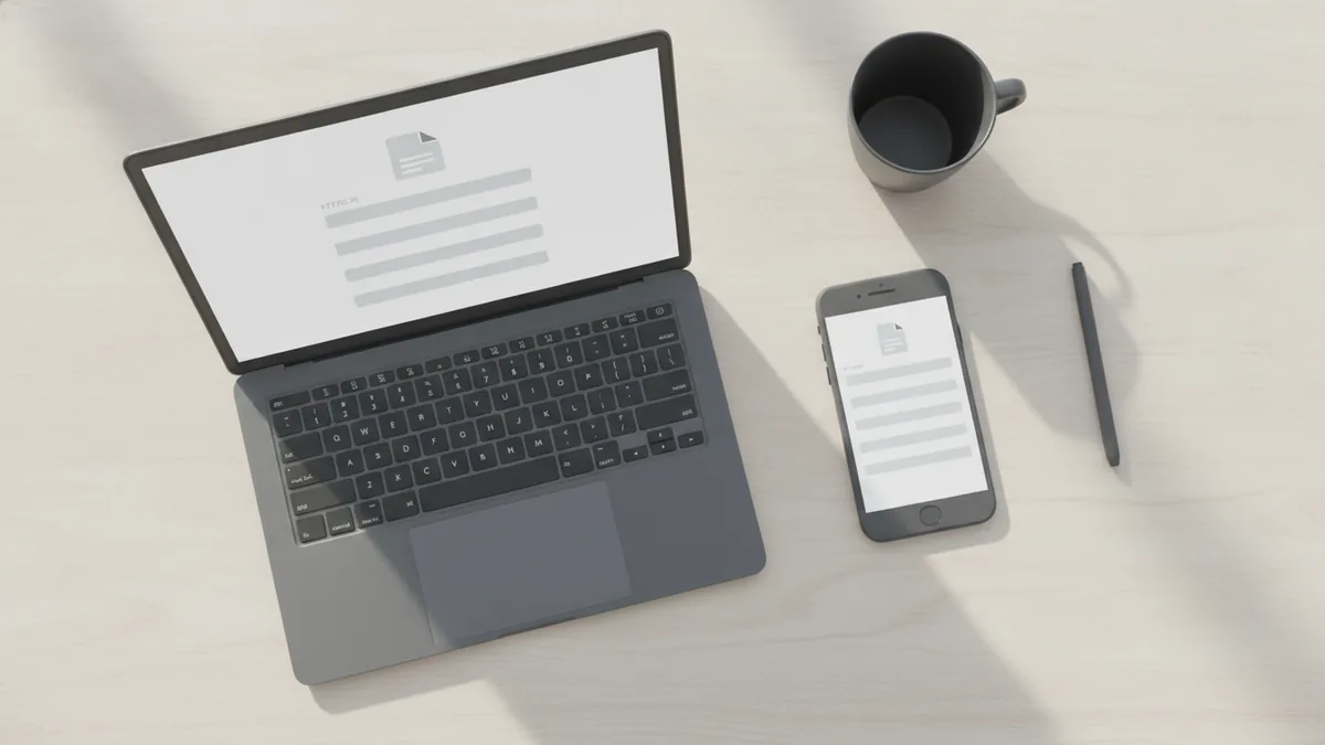 Testing a fillable PDF workflow across laptop and phone