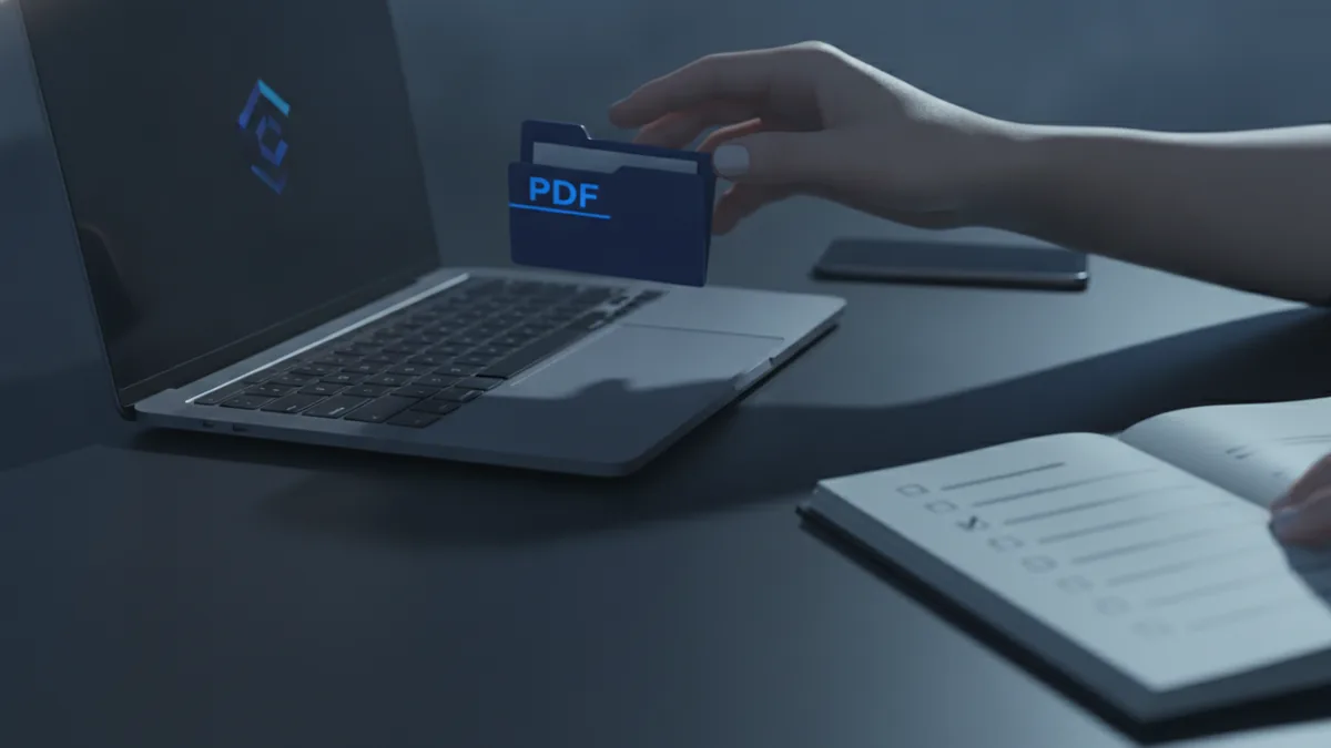Organizing a downloaded PDF for quick access during label printing