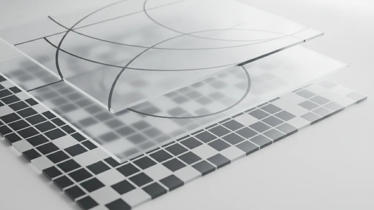 Abstract pattern shifting into smooth vector shapes for scalable graphics.
