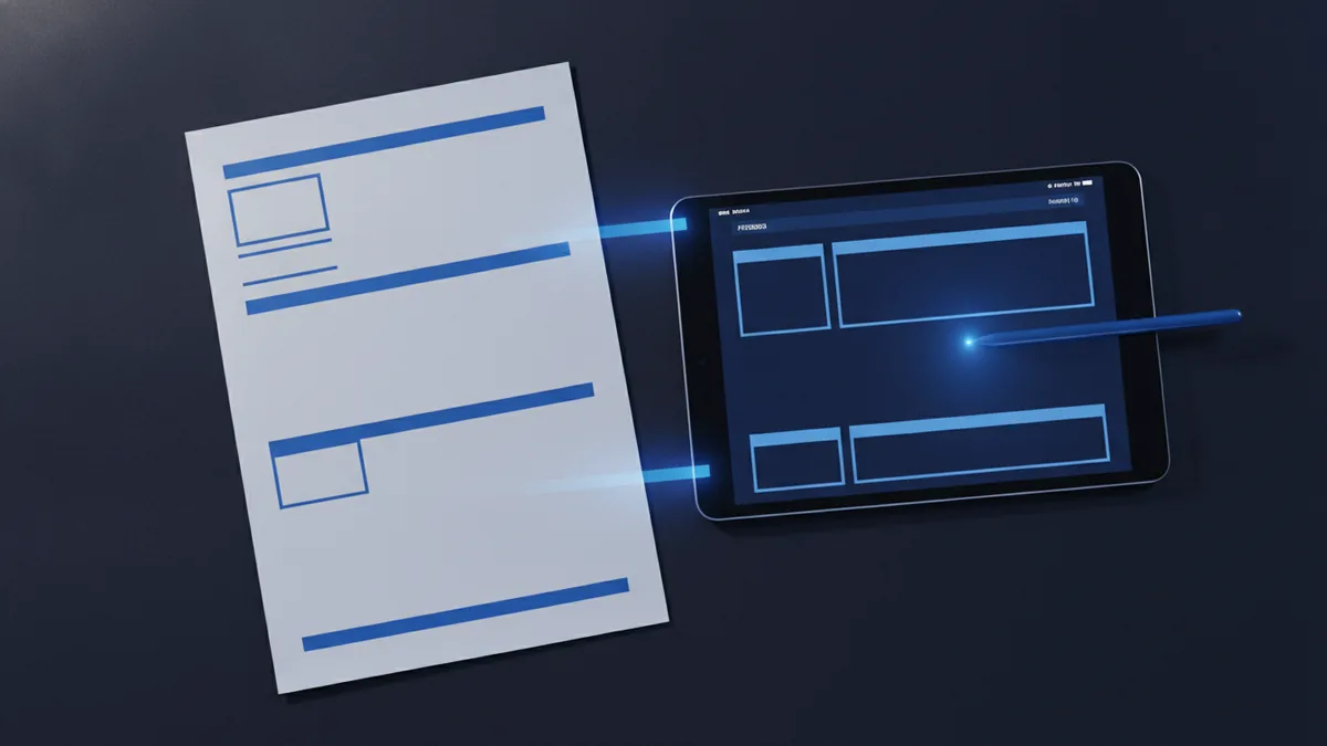 Improve fillable form usability Well-spaced fillable form on a desk with clear sections and room for complete answers