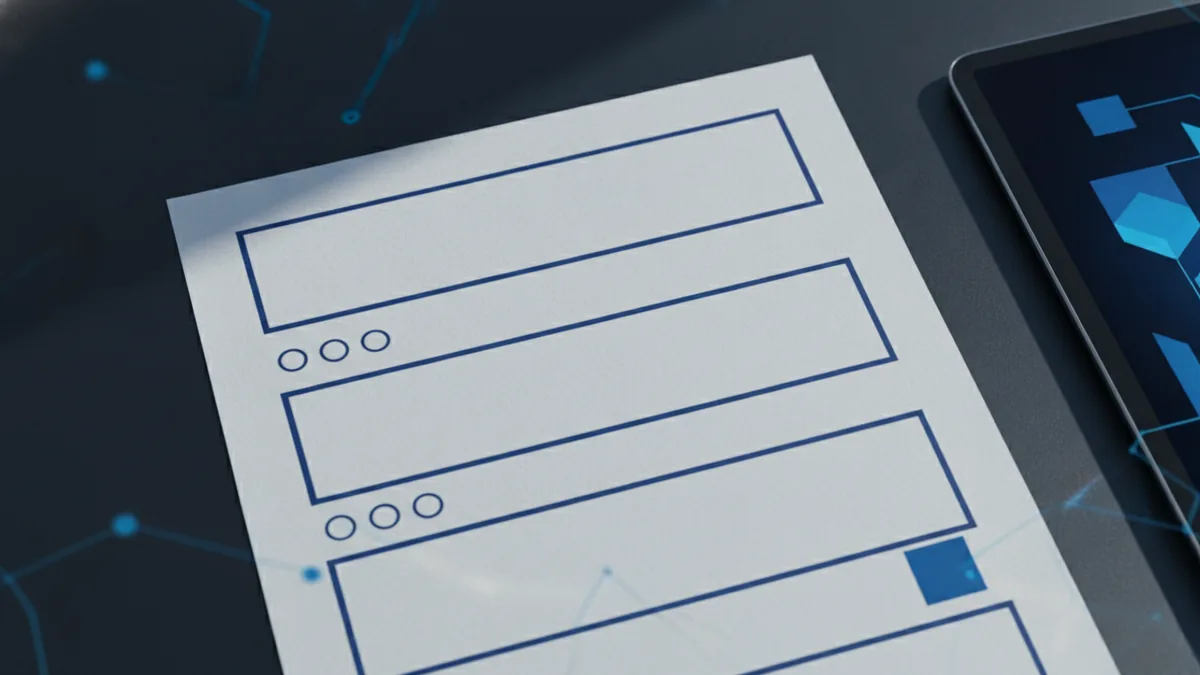 Understand fillable PDF basics Form layout showing where users would enter text and select options.