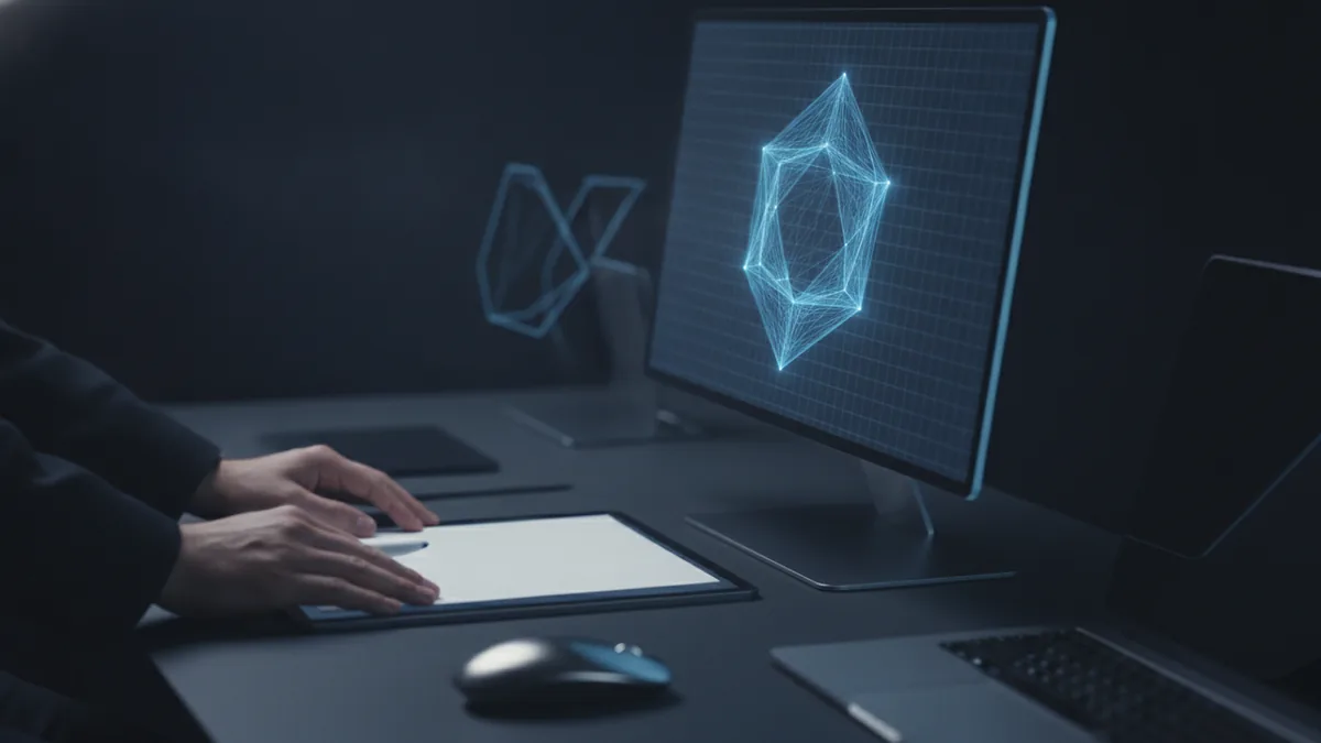Exporting a 3D PDF Hands reviewing a 3D model before exporting a 3D PDF