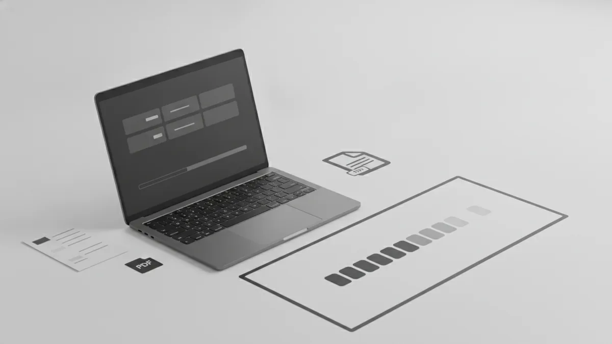 Use built-in data export Minimal desk scene representing ChatGPT settings and export processing.
