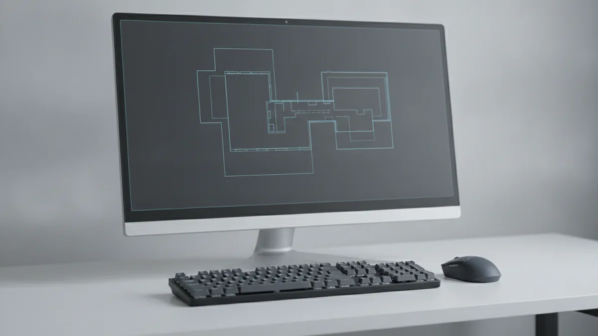 Working at a CAD desk to place and scale a PDF reference