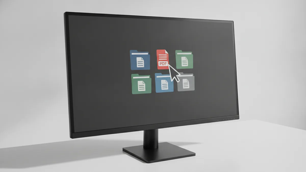 Know what “default” means Monitor view showing a PDF file association concept