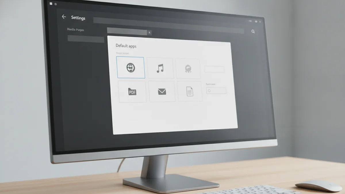 Computer monitor showing settings where defaults are changed