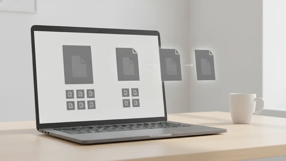Two document windows shown side by side for combining PDF pages