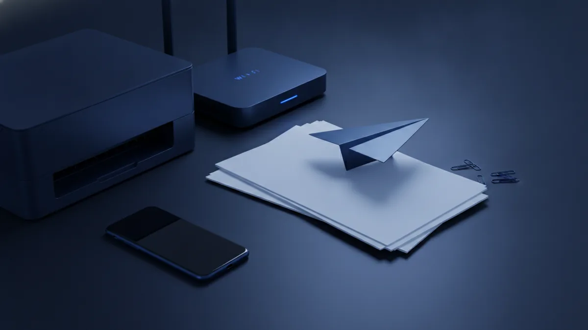 Android phone and printer connected on a home Wi-Fi network