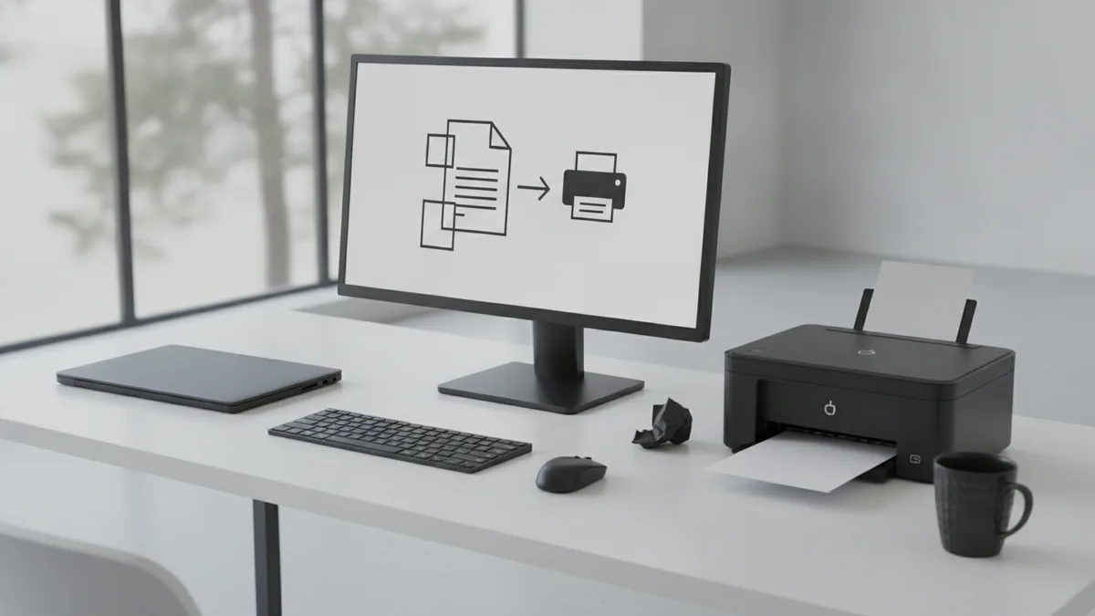 Print dialog setup Reviewing print settings before sending a PDF to a printer