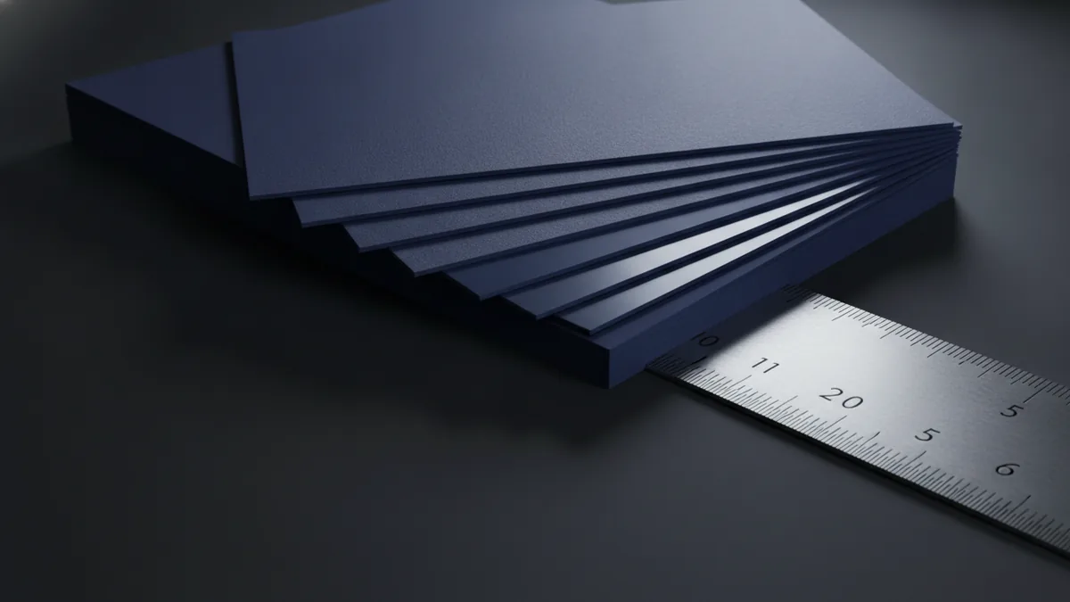 Pick the right cardstock weight Close-up of matte and glossy printer cardstock for business cards