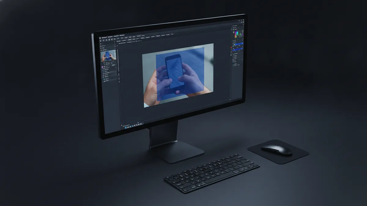 Clean up with image editing Image editing workspace used to carefully clean a watermark region