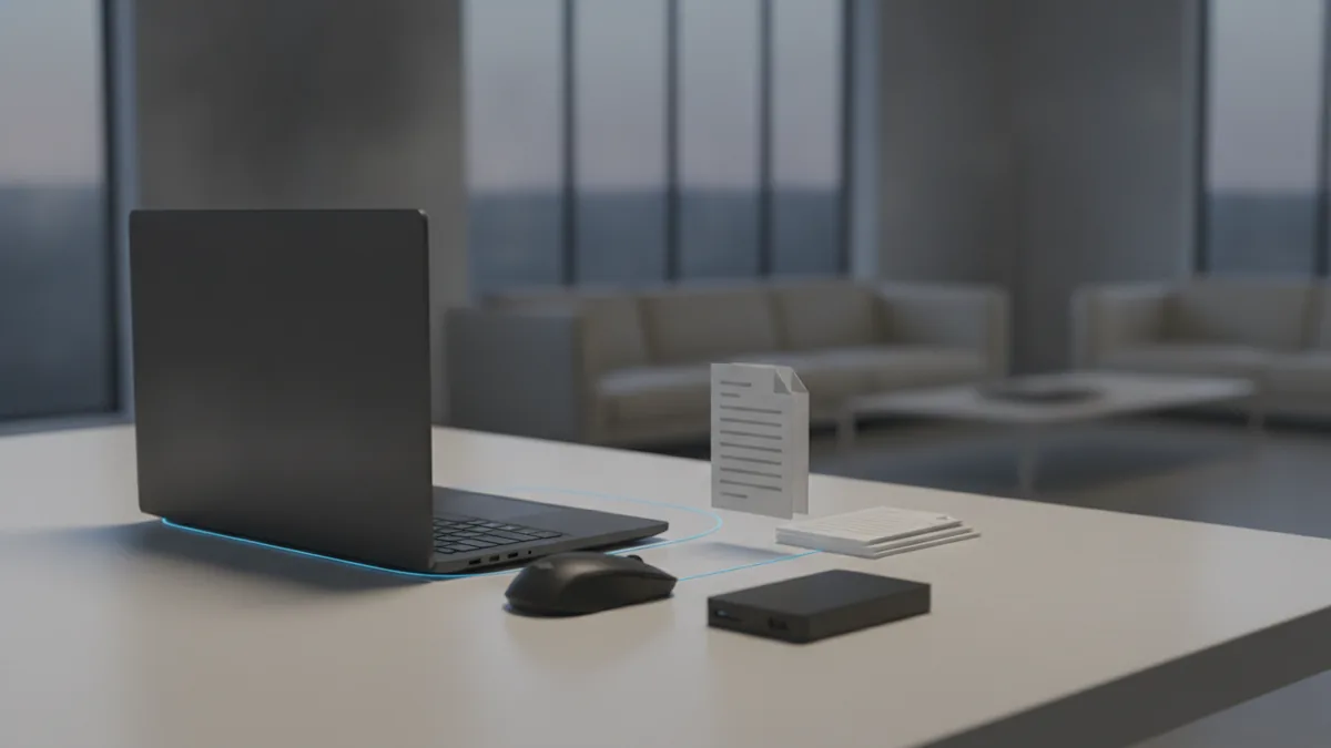 Laptop used for quick online PDF splitting with a privacy-aware workflow