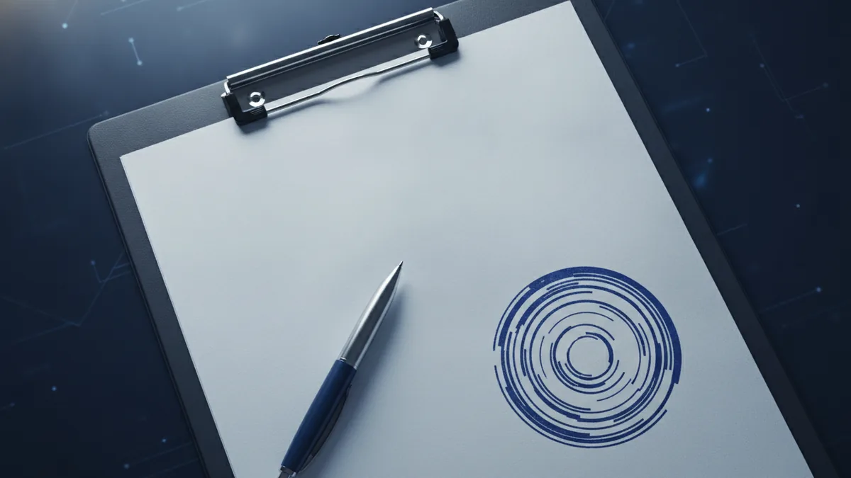 Signature methods explained Tools for electronic signatures arranged next to a document