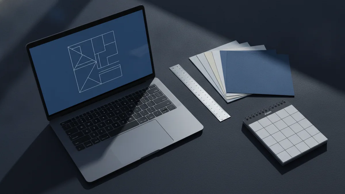 Document page settings arranged beside a laptop for clean PDF layout