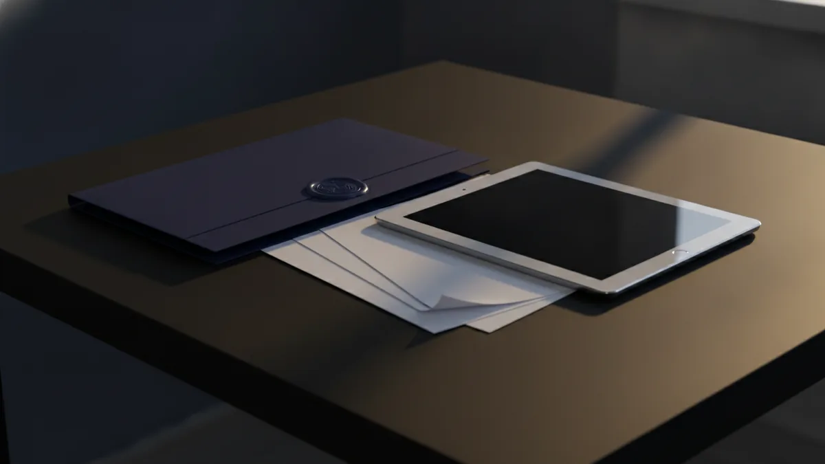 Completed PDF form ready for secure sharing from an organized workspace