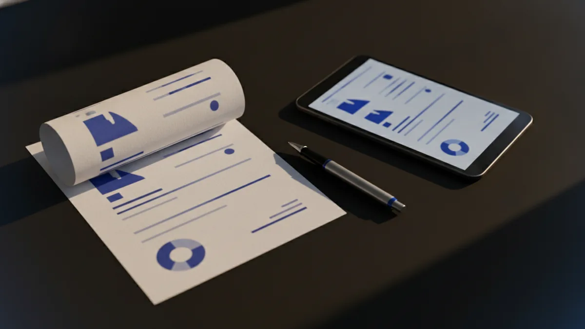 Signature context overview Contract documents on a desk to illustrate how signatures relate to records