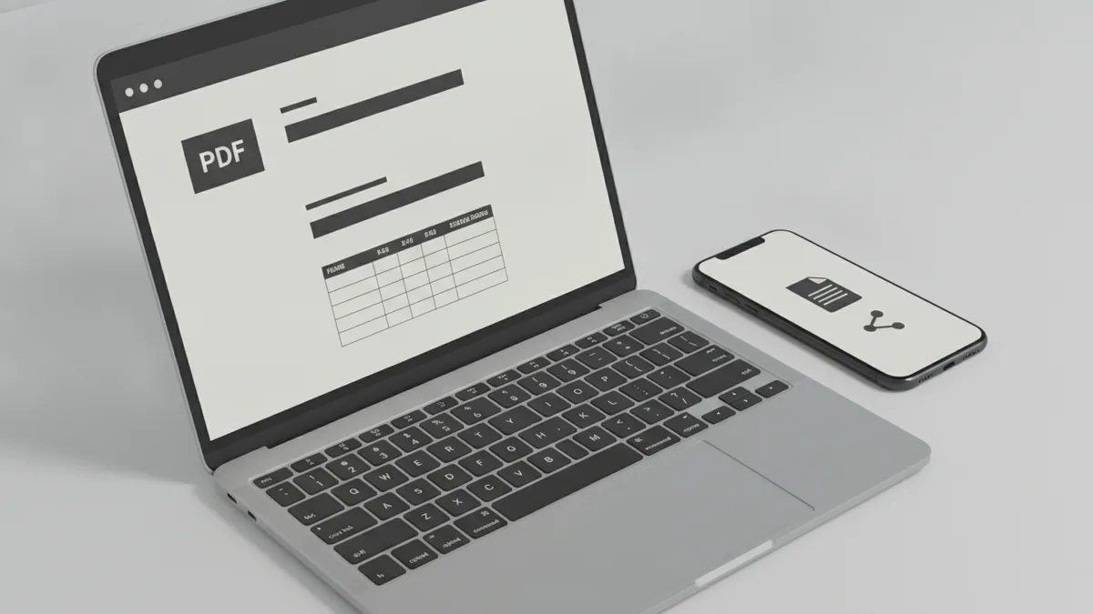Checking a business proposal PDF layout across devices for readability