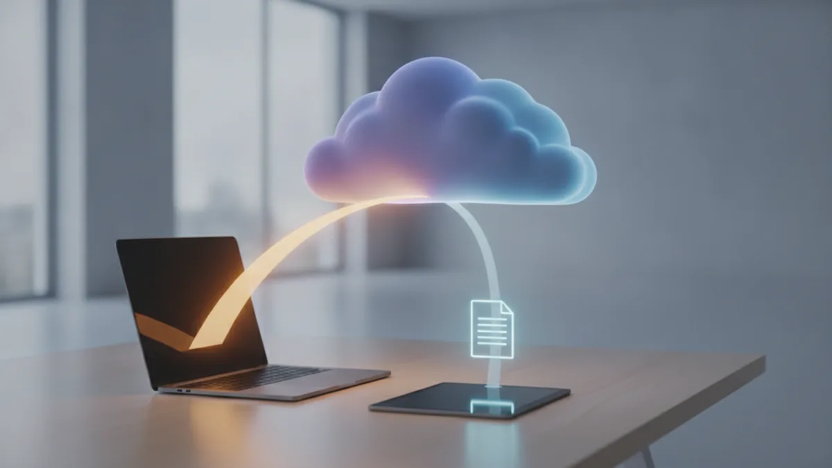 Device-to-cloud-to-device flow representing cloud PDF processing and risk