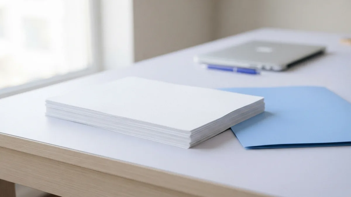 Keep document sections in order Blank documents and a folder arranged neatly to suggest clear organization
