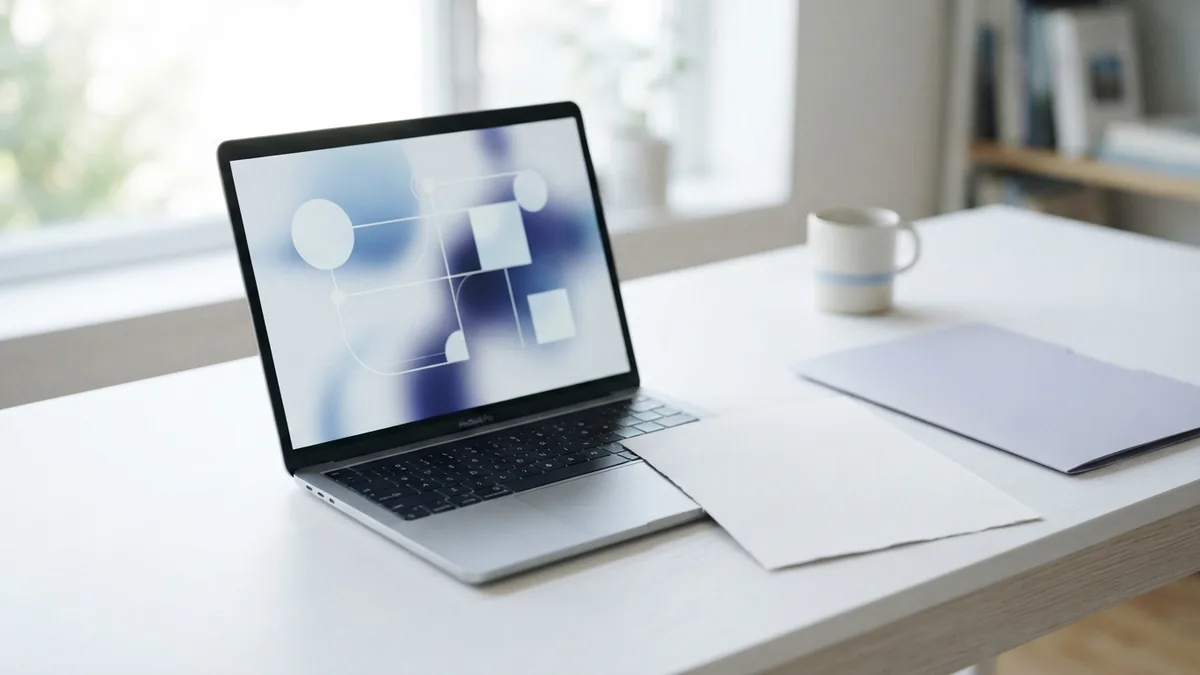 Convert a PDF into another format Laptop with blank document and folder showing a PDF conversion workflow