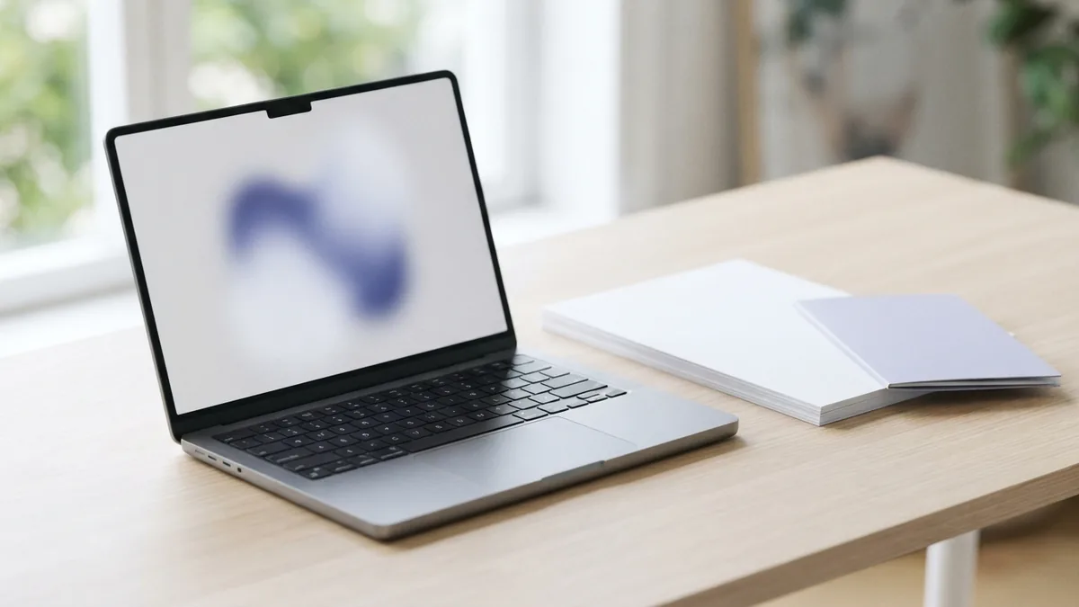 Prepare a PDF for an online split Laptop and blank pages arranged for splitting a PDF with an online tool